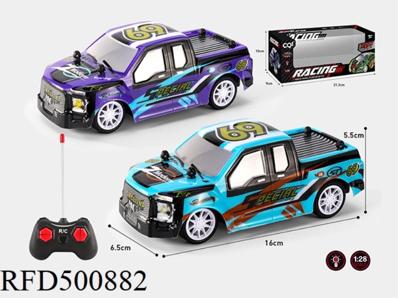 1:28 FOUR-CHANNEL PVC SHELL LIGHT REMOTE CONTROL CAR