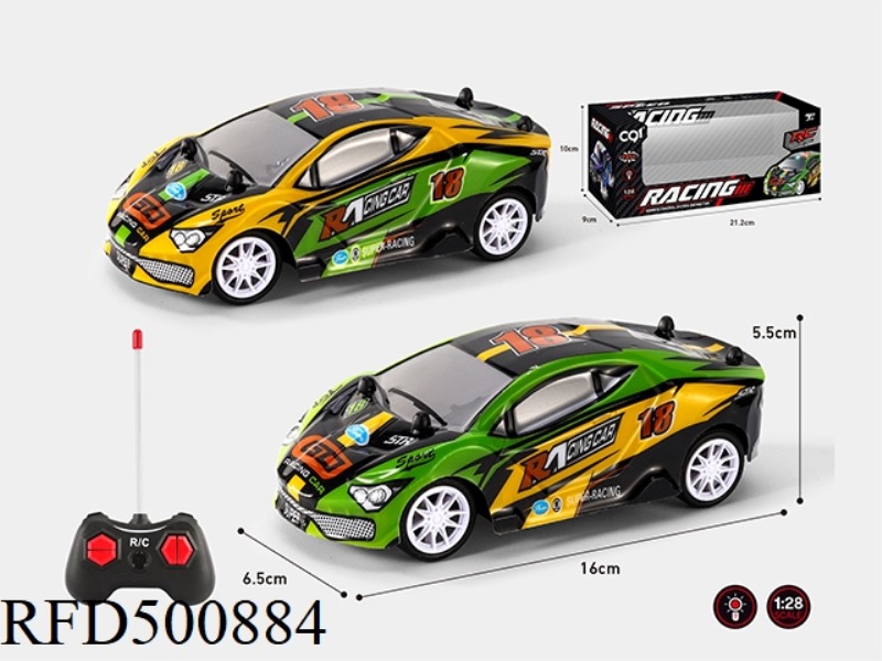 1:28 FOUR-CHANNEL PVC SHELL LIGHT REMOTE CONTROL CAR