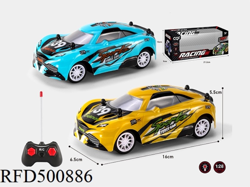 1:28 FOUR-CHANNEL PVC SHELL LIGHT REMOTE CONTROL CAR