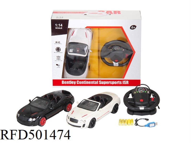 1:14 AUTHORIZED REMOTE CONTROL BENTLEY GT SUPERSPORT ISR(CONVERTIBLE VERSION) + STEERING WHEEL
