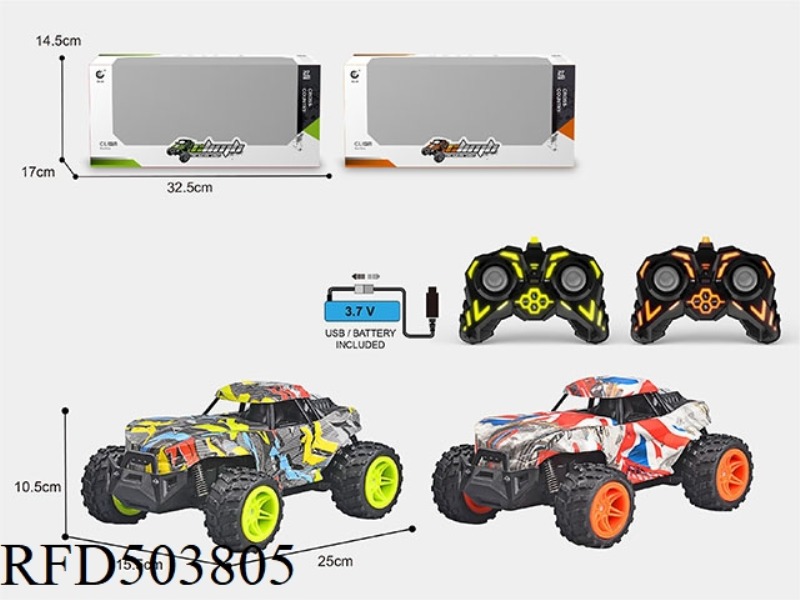 1:162.4G REMOTE CONTROL 6-WAY GRAFFITI HIGH-SPEED CAR