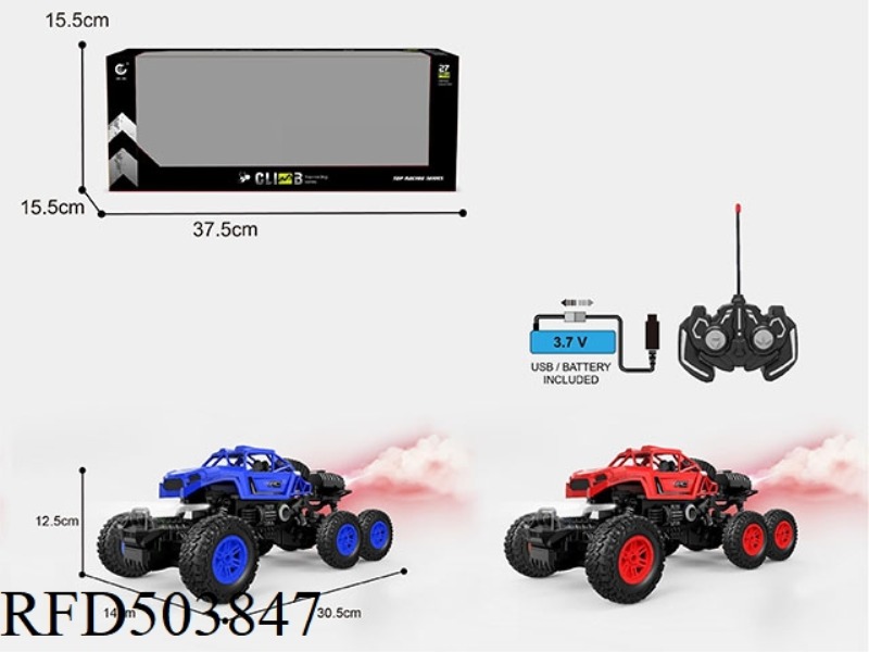 1: 1627MHZ REMOTE CONTROL 6-WAY FRAME POLICE CAR, 6-WHEEL 4-DRIVE CLIMBING CAR
