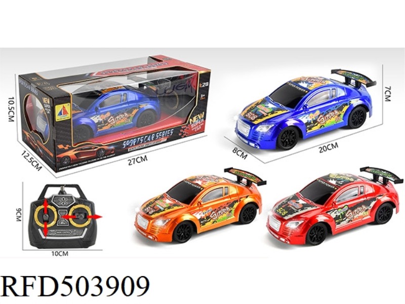1:20 REMOTE CONTROL CAR WITH LIGHT FOUR WAY (NOT INCLUDE)