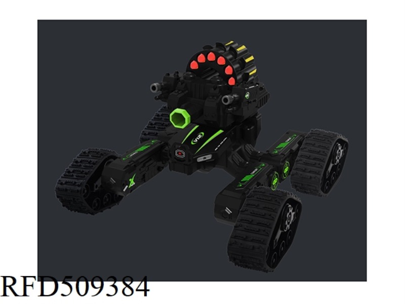 FOUR ROUNDS VERSUS TRACKED SPRAY VEHICLE BULLETS GREEN (DUAL CONTROL BODY ELECTRIC) BULLETS