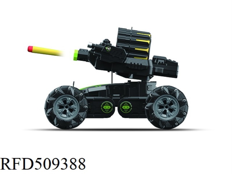 FOUR ROUNDS VERSUS SIDE - RUNNING SPRAY CAR GREEN (DUAL CONTROL BODY ELECTRIC) BULLETS