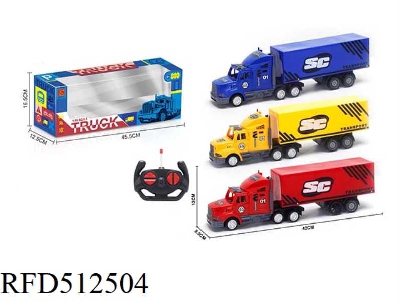 FOUR-CHANNEL REMOTE CONTROL 20-FOOT CONTAINER TRUCK