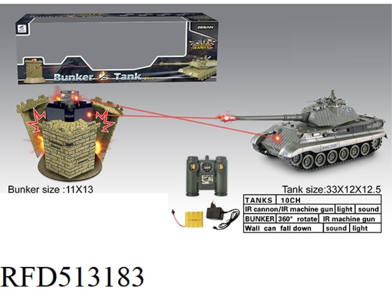 GERMAN TIGER KING VS BUNKER