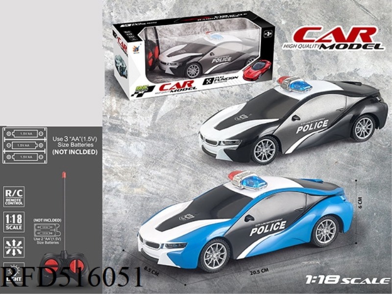 1:18 FOUR-CHANNEL LIGHT POLICE CAR BMW I8