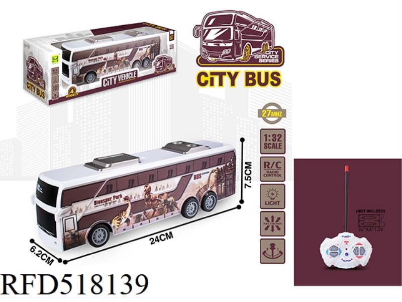 1:32 FOUR-CHANNEL REMOTE CONTROL LIGHTING DINOSAUR BUS (NOT INCLUDE)