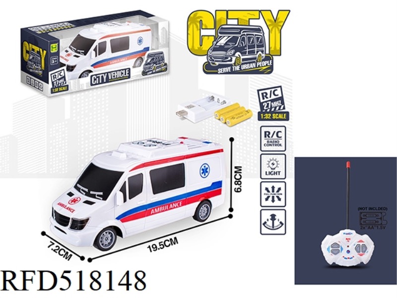 1:32 FOUR-CHANNEL REMOTE CONTROL LIGHT AMBULANCE