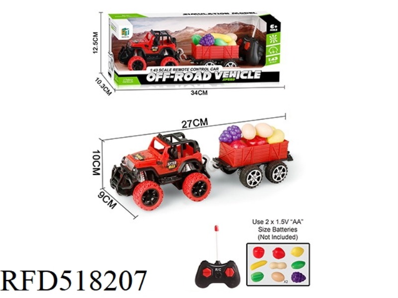 1:43 REMOTE CONTROL OFF-ROAD VEHICLE TOWING 10 INGREDIENTS (EXCLUDING ELECTRICITY)
