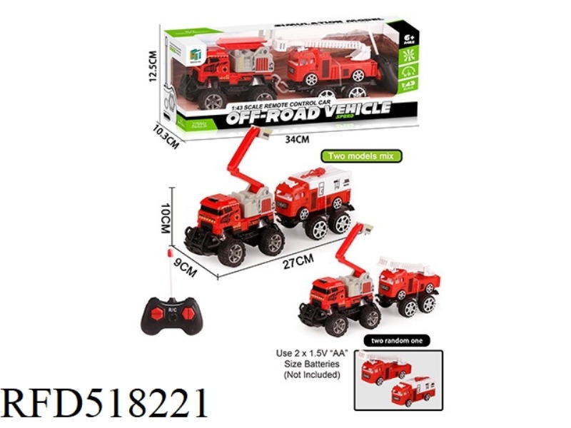 1:43 REMOTE CONTROL FIRE POLICE CAR TOWING 1 TAXIING FIRE POLICE CAR (EXCLUDING ELECTRICITY)