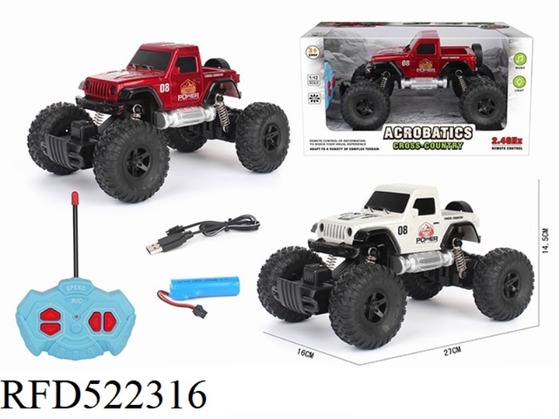 1:12 FOUR-CHANNEL CLIMBING REMOTE CONTROL CAR WRANGLER