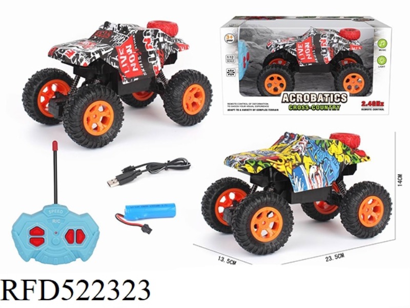 1:12 FOUR-CHANNEL CLIMBING REMOTE CONTROL CAR GRAFFITI WITH WHEEL