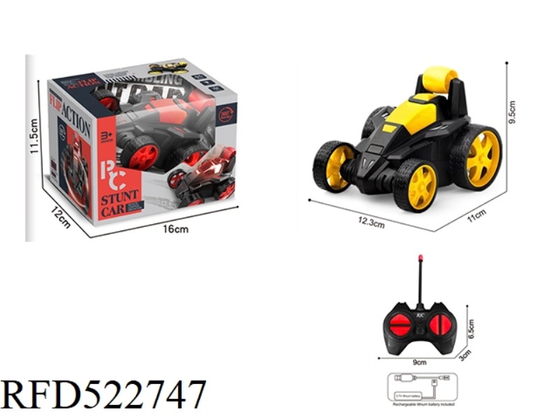 SOUND AND LIGHT STUNT ROLLOVER (WITH REMOTE CONTROL, ELECTRIC INCLUDED)