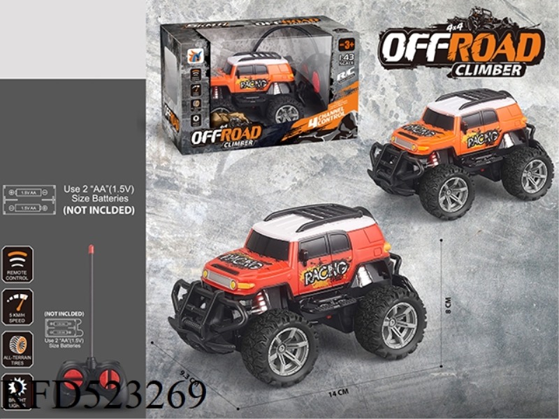 1:43 FOUR LIGHT COOL LUZE REMOTE CONTROL CAR
