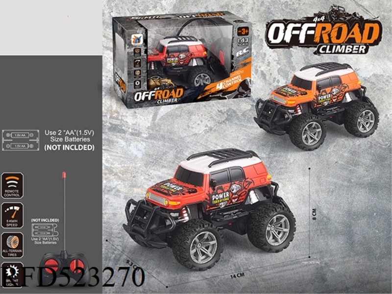 1:43 FOUR LIGHT COOL LUZE REMOTE CONTROL CAR