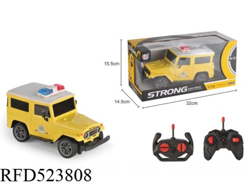 (GCC)1:14FJ40 FOUR-WAY REMOTE CONTROL FIRE POLICE CAR