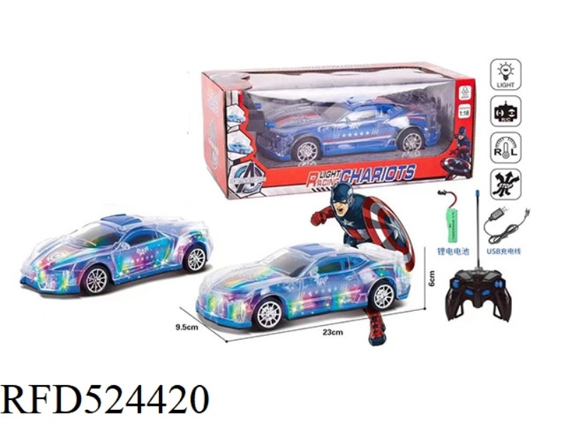 1:18 LIGHT TEAM USA REMOTE CONTROL CAR