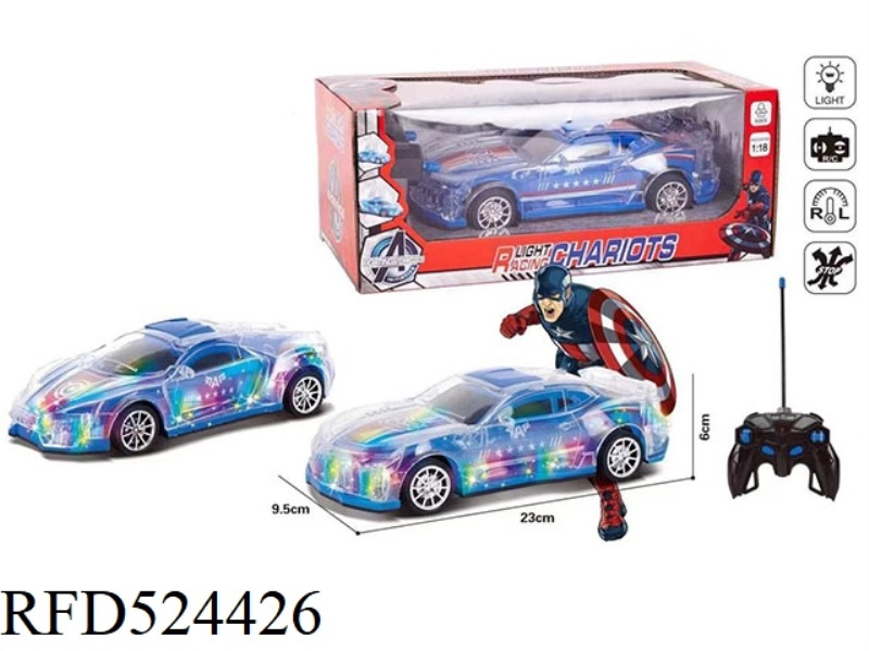 1:18 LIGHT TEAM USA REMOTE CONTROL CAR