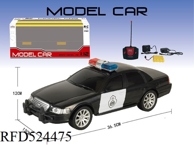 REMOTE CONTROL CAR 1:12 FOUR-WAY REMOTE CONTROL FORD POLICE CAR