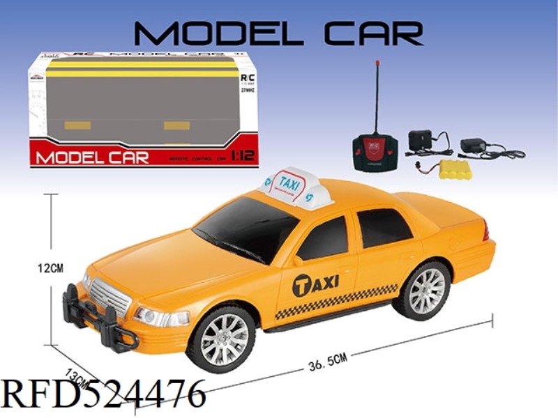 REMOTE CONTROL CAR 1:12 FOUR-WAY REMOTE CONTROL FORD TAXI CAR