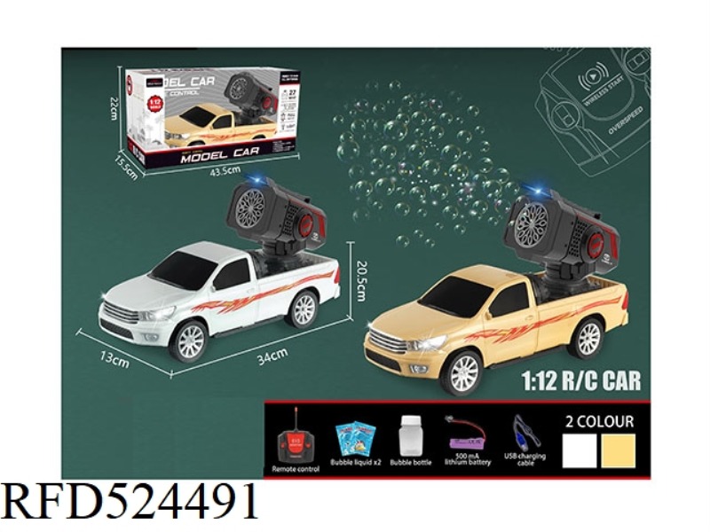 REMOTE CONTROL CAR 1:12FIVE-CHANNEL PICKUP TRUCK WITH BUBBLE CANNON