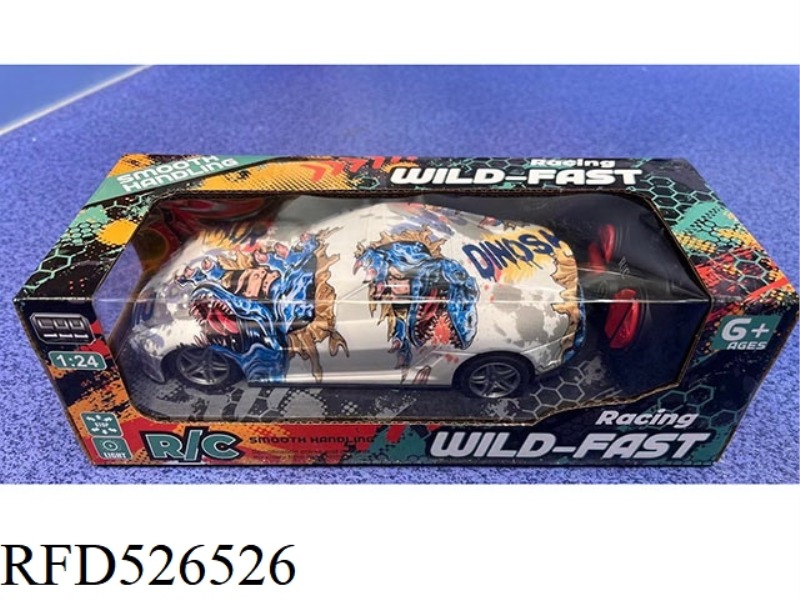 DINOSAUR DOODLE REMOTE CONTROL CAR WITH LIGHTS