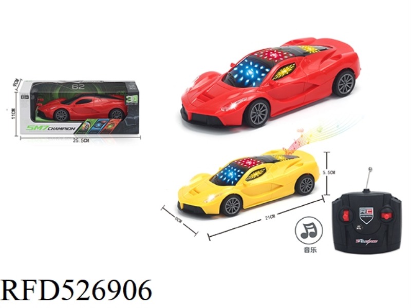 FERRARI 3D REMOTE CONTROL CAR LIGHT MUSIC REMOTE CONTROL CAR
