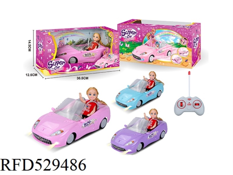 1.18 FOUR-CHANNEL BARBIE REMOTE CONTROL CAR