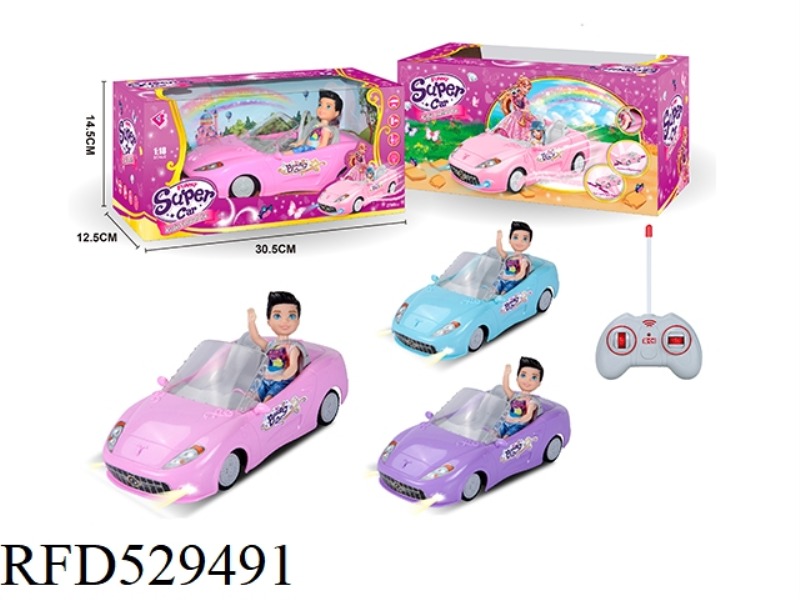 1.18 FOUR-CHANNEL BARBIE REMOTE CONTROL CAR