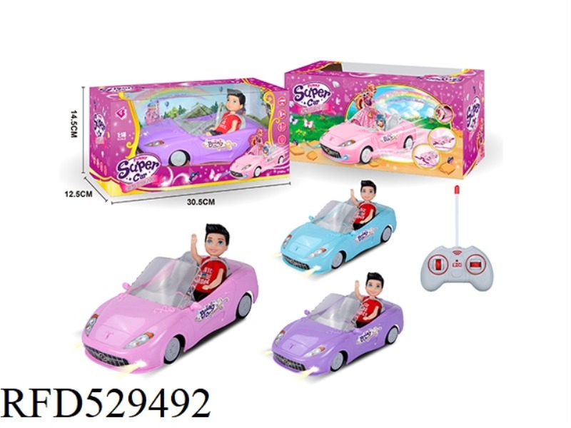 1.18 FOUR-CHANNEL BARBIE REMOTE CONTROL CAR