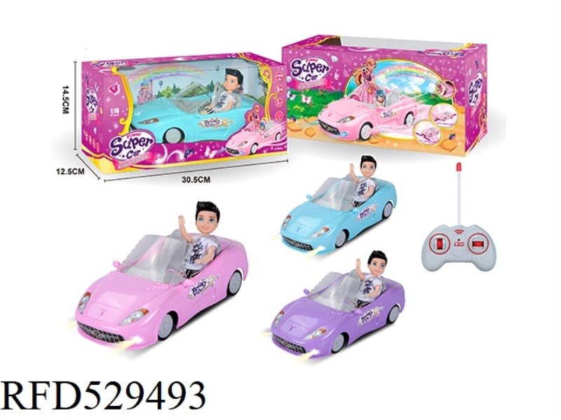 1.18 FOUR-CHANNEL BARBIE REMOTE CONTROL CAR