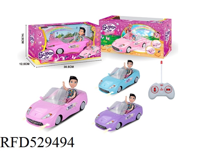 1.18 FOUR-CHANNEL BARBIE REMOTE CONTROL CAR