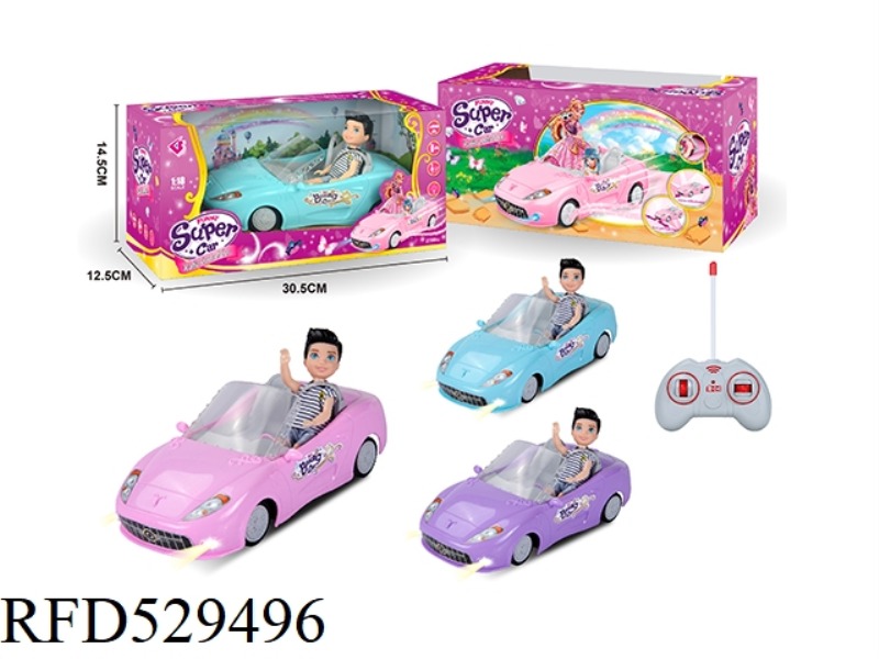 1.18 FOUR-CHANNEL BARBIE REMOTE CONTROL CAR