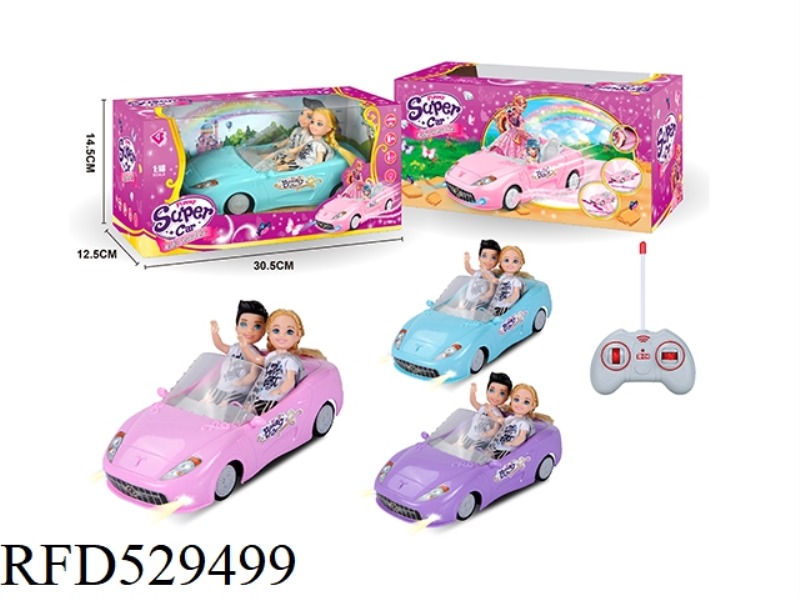 1.18 FOUR-CHANNEL BARBIE REMOTE CONTROL CAR