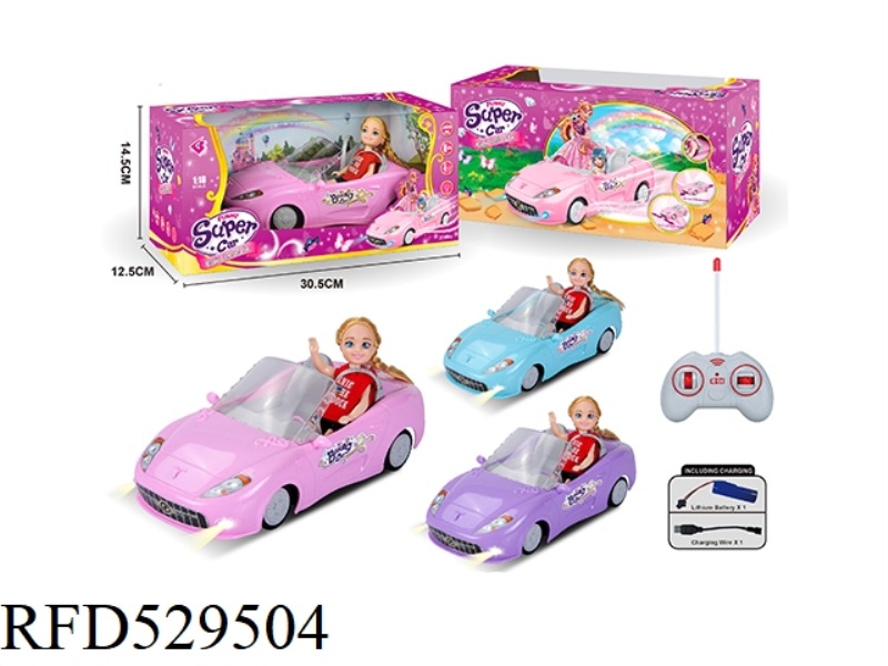 1.18 FOUR-CHANNEL BARBIE REMOTE CONTROL CAR