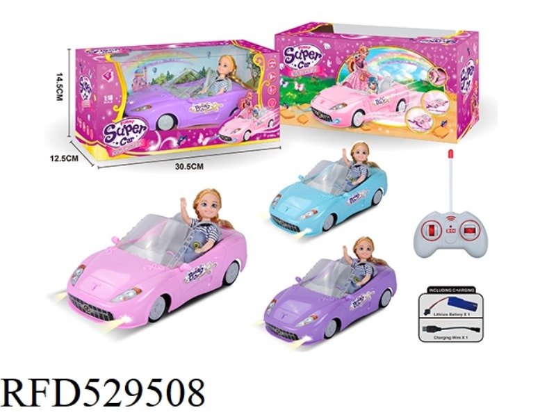 1.18 FOUR-CHANNEL BARBIE REMOTE CONTROL CAR