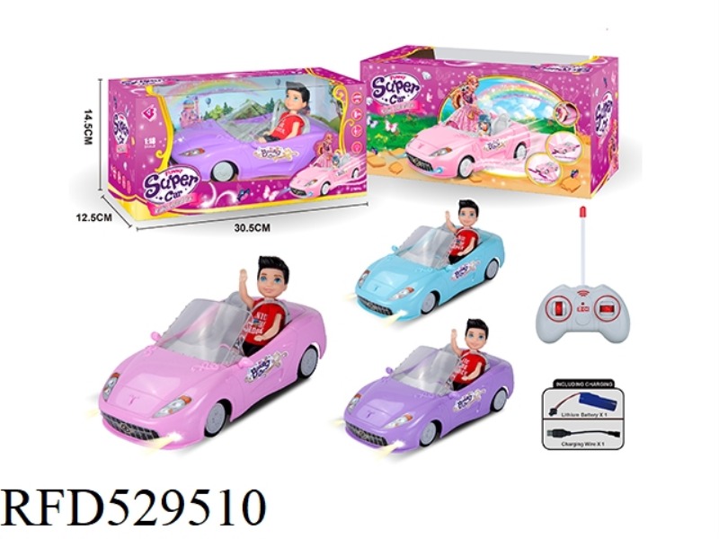 1.18 FOUR-CHANNEL BARBIE REMOTE CONTROL CAR