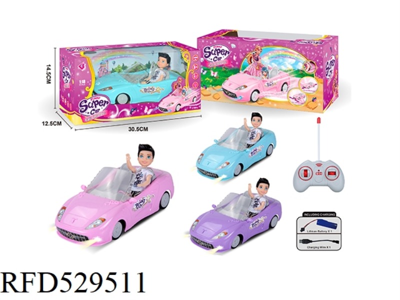 1.18 FOUR-CHANNEL BARBIE REMOTE CONTROL CAR