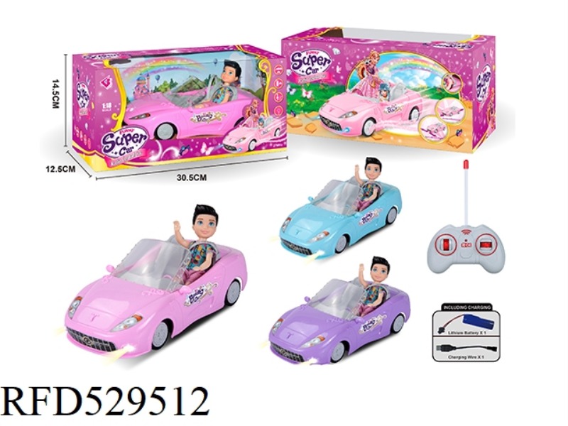 1.18 FOUR-CHANNEL BARBIE REMOTE CONTROL CAR
