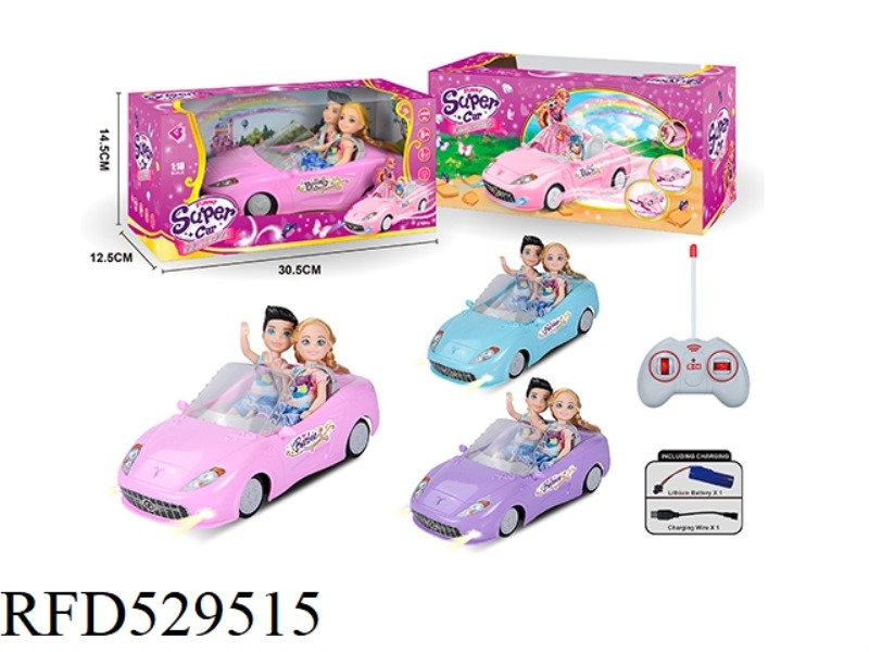 1.18 FOUR-CHANNEL BARBIE REMOTE CONTROL CAR