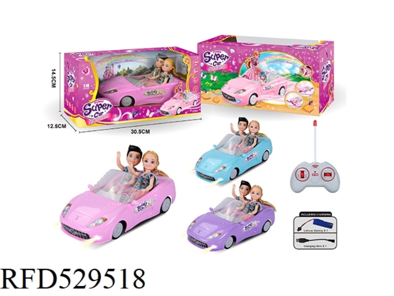 1.18 FOUR-CHANNEL BARBIE REMOTE CONTROL CAR