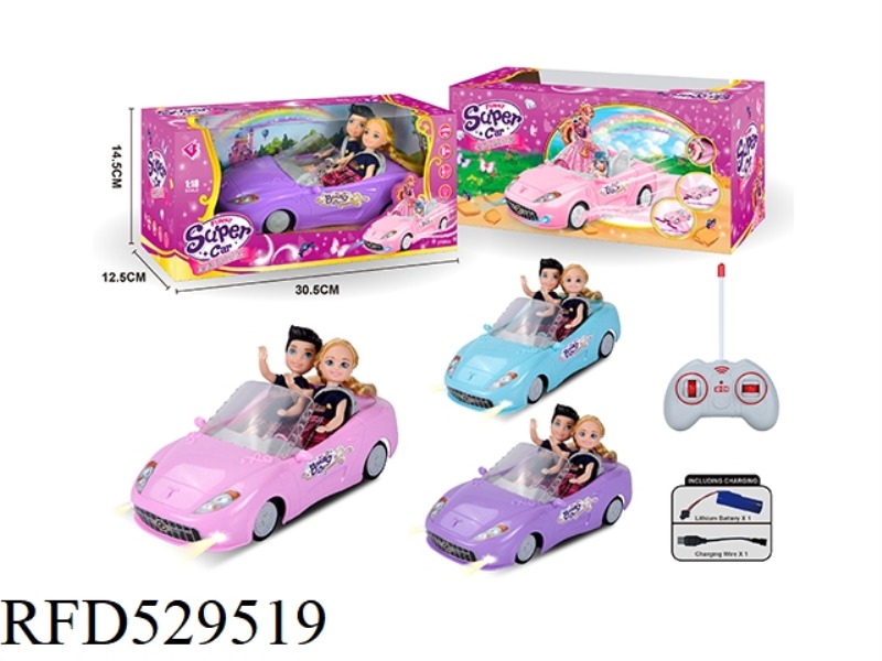 1.18 FOUR-CHANNEL BARBIE REMOTE CONTROL CAR