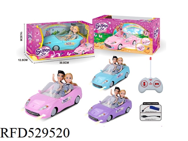 1.18 FOUR-CHANNEL BARBIE REMOTE CONTROL CAR