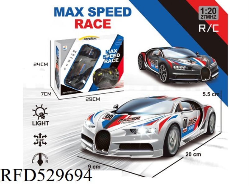 FOUR TONG 1:20 BUGATTI REMOTE CONTROL RACING CAR (LIGHT) (ELECTRIC INCLUSIVE)