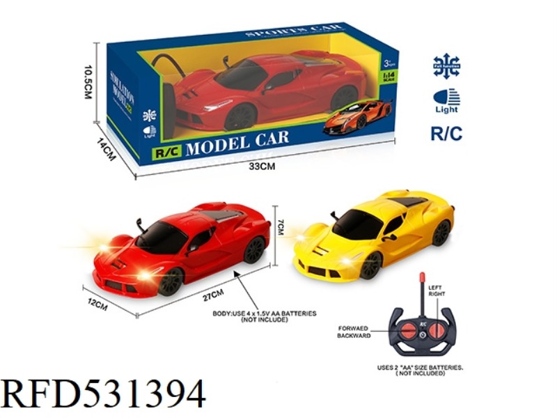 27MHZ 1:14 FOUR-PASS BAND HEADLIGHT SIMULATION REMOTE CONTROL CAR FERRARI (RAFA)