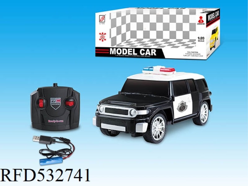 1:20 TOYOTA FJ FOUR-WAY REMOTE CONTROL POLICE CAR (INCLUDING ELECTRICITY)