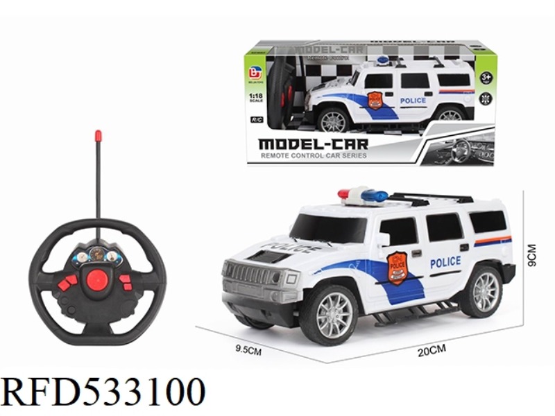 1:18 FOUR-CHANNEL REMOTE CONTROL CAR HUMMER POLICE CAR STEERING WHEEL (NOT INCLUDE)