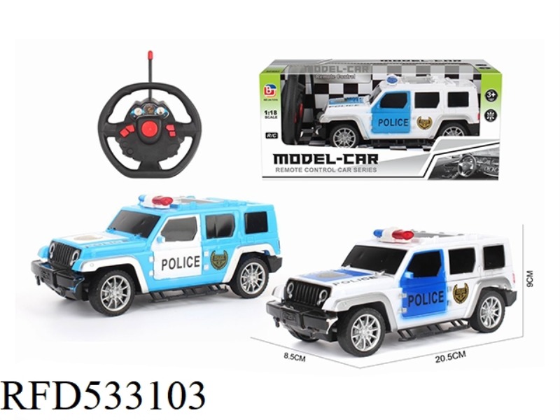 1:18 FOUR-CHANNEL REMOTE CONTROL CAR WRANGLER POLICE STEERING WHEEL (NOT INCLUDE)